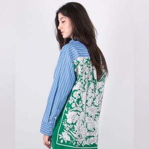 Weekend Max Mara Katanga striped cotton poplin shirt Sz.8 NWT